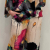 Women’s Floral Streetwear Set – Long Sleeve Blouse & Wide Leg Pants for Daily Casual Fashion