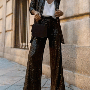 Women’s Sequin Blazer – Loose Fit Formal Outerwear with Long Sleeves for Spring & Evening Wear
