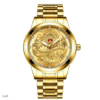 Men’s Luxury Gold Dragon Watch – 3D Quartz & Automatic Self-Winding Waterproof Wristwatch