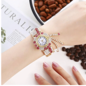 Luxury Fashion Diamond Bracelet Watch for Women – Quartz Stainless Steel Casual Dress Watch Female Clock