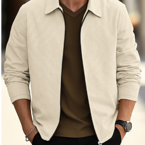 Men’s Shirt Jacket – Lightweight Transition Jacket for Daily Wear, Lapel Collar, Regular Fit, Available in Black, White, Blue, Khaki, Gray