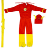 Boys' Superhero Cosplay Costume – Red Zentai Suit with Mask & Belt for Halloween and Book Day