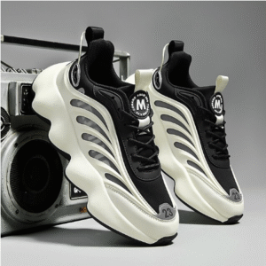 Men's Chunky Sole Futuristic Sneakers – Breathable Lightweight Running & Streetwear Shoes