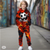 Boys 3D Football Hoodie & Sweatpants Set – Active Fashion for Fall & Winter