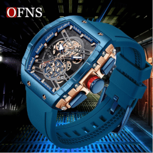 Men’s Quartz Chronograph Watch – Fashion Business Style, Waterproof with Luminous Calendar & Rubber Strap