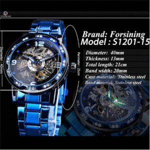 FORSINING Men's Mechanical Watch – Automatic Self-Winding, Large Dial, Stainless Steel Business Timepiece