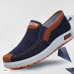 Men's Canvas Slip-On Loafers with Breathable Build and Non-Slip Sole for Casual Wear