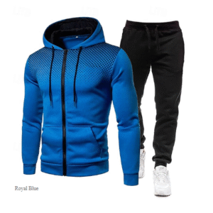 Men's Full Zip Tracksuit 2-Piece Set for Gym, Running & Casual Wear – Breathable Activewear