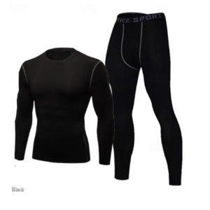 Men's Solid Colored 2-Piece Tracksuit Set for Gym, Running & Casual Wear – Breathable Activewear