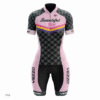 Women's Triathlon Tri Suit – Short Sleeve Lycra Sports Suit with Graphic Design for Cycling & Running