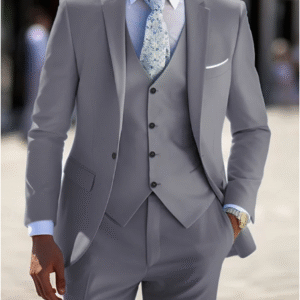 Men's Wedding Suit – 3-Piece Single Breasted One-Button Suit for Summer Events