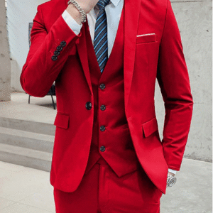 Men's Wedding Suit – 3-Piece Single Breasted One-Button Standard Fit Suit for Formal Occasions