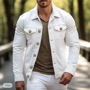 Men's Lightweight Shirt Trucker Jacket – Casual Lapel Outdoor Jacket for Spring & Fall