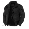 Men's Military Cotton Trucker Jacket – Embroidered Multi-Pocket Tactical Outerwear with Western Detailing