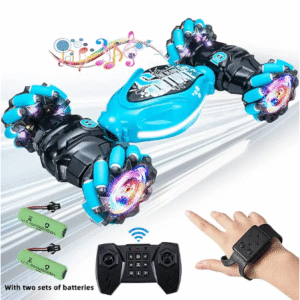 1:14 4WD Stunt RC Car with LED Lights – Watch Gesture Sensor Drift Car for Kids
