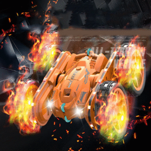 Remote Control Swing Arm Stunt Vehicle – 360° Rotating & Climbing RC Toy Car with Lights & Music