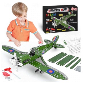 Metal Model Airplane Kit – 132 Scale Fighter Plane Building Set for Kids and Collectors