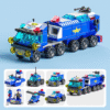 Modular Small Particle Assembly Cars – Build Street Stalls & Police Vehicles Puzzle Toy for Kids