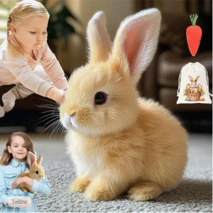 Interactive Bunny Toy – Plush Stuffed Pet with Hopping, Walking, and Ear-Wiggling Features