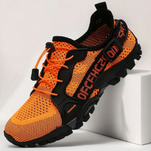Men's Upstream Sneakers – Breathable Mesh PU Leather, Slip-Resistant, Lace-Up