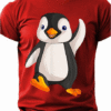 Men's Penguin Graphic Tee – 3D Print Casual Party Streetwear T-Shirt