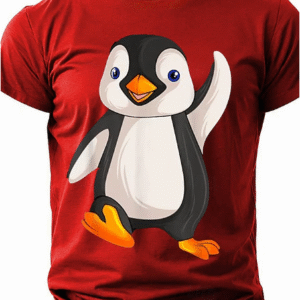 Men's Penguin Graphic Tee – 3D Print Casual Party Streetwear T-Shirt