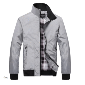 Men’s Lightweight Windbreaker Jacket – Zipper Front Casual Bomber for Spring, Summer & Fall
