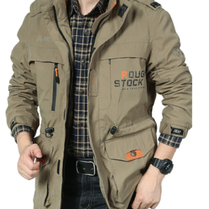 Men’s Tactical Outdoor Windbreaker Jacket – Thermal Sporty Coat for Fall & Winter