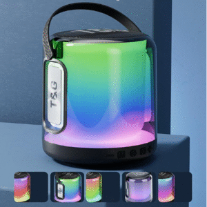 T&G TG376 Bluetooth Speaker – LED Light Mini Stereo Sound Speaker for PC, Laptop, and Mobile Phones