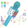Kids Karaoke Microphone – Wireless with LED Light, Perfect for Girls 3-12 Years Old, Christmas Gift