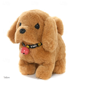 Interactive Plush Robotic Dog Toy with Barking & Touch Control