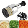 Stainless Steel Hand-Press Garlic & Onion Chopper – Creative Kitchen Tool