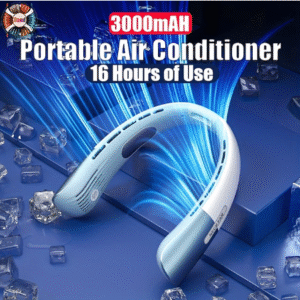 Bladeless Hanging Neck Fan – Rechargeable Personal Cooling Device for Outdoor Use