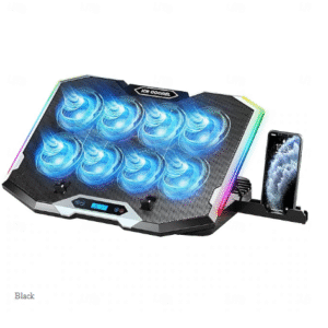 Gaming Laptop Cooling Pad with 8 Fans, RGB, Adjustable Stand & Phone Holder