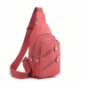 Women's Lightweight Sling Crossbody Bag with Multiple Zippers & Adjustable Strap